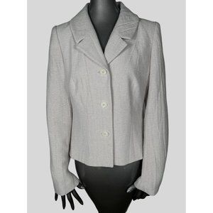 Lafayette 148 New York NWT Textured Blazer Linen Light Beige Jacket 6